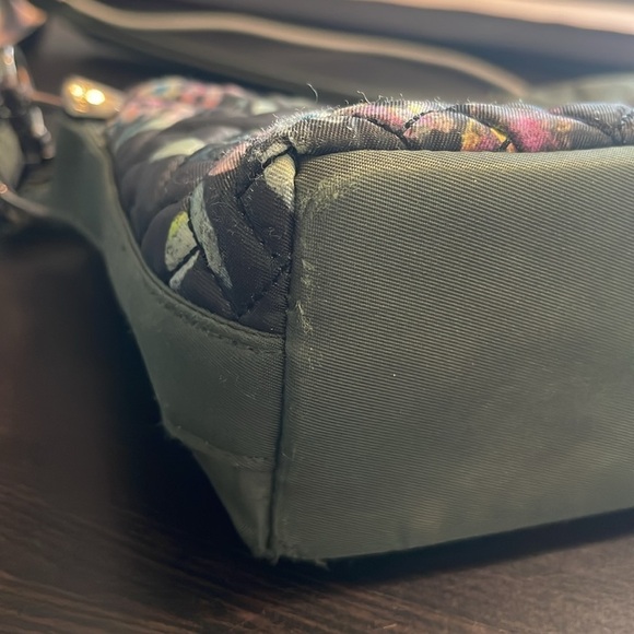 Lug Olive Green/Bouquet Black Color Blocked Quilted Convertible Crossbody RFID - Picture 7 of 14